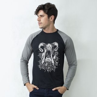 MANGA LONGA RAGLAN PRETA - WOMAN GOAT