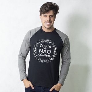 MANGA LONGA RAGLAN PRETA - CÓPIA NÃO COMÉDIA