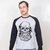 MANGA LONGA RAGLAN CINZA - BEARD SKULL