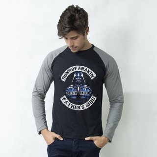 MANGA LONGA RAGLAN PRETA - SONS OF ANAKIN