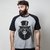 CAMISETA RAGLAN CINZA - SLASH SKULL