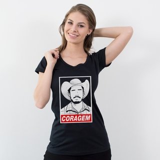 CAMISETA PRETA - CORAGEM