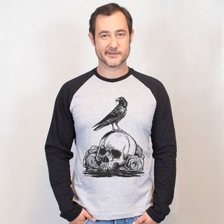 MANGA LONGA RAGLAN CINZA - CORVO