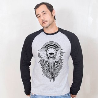 MANGA LONGA RAGLAN CINZA - ELEPHANT