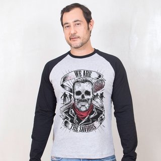 MANGA LONGA RAGLAN CINZA - SAVIORS