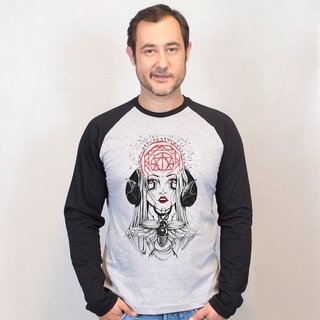 MANGA LONGA RAGLAN CINZA - DEUS EGÍPCIO