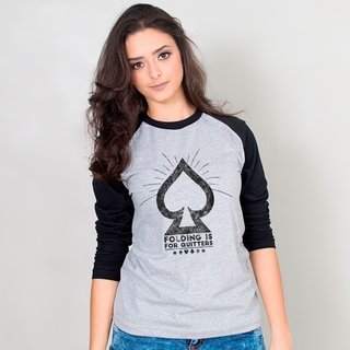 MANGA LONGA RAGLAN CINZA - FOLDING