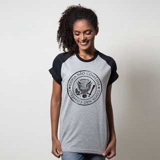 CAMISETA RAGLAN CINZA - SOUTH RAMONES