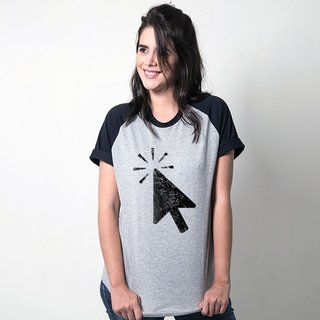 CAMISETA RAGLAN CINZA - NEW CLICKERS