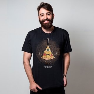 CAMISETA PRETA - ILLUMINATI PIZZA