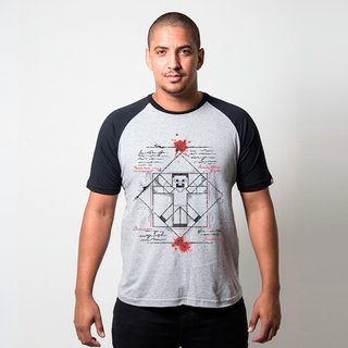 CAMISETA RAGLAN CINZA - VITRUVIAN MINE