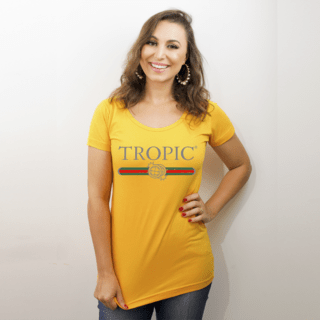 CAMISETA MOSTARDA - TROPIC