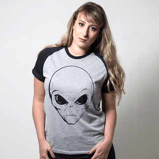 CAMISETA RAGLAN CINZA - ALIEN ZERO