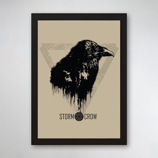 PÔSTER COM MOLDURA - STORM CROW