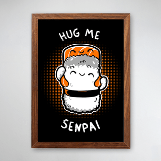 PÔSTER COM MOLDURA - HUGME SENPAI