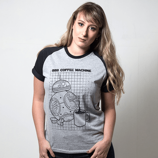 CAMISETA RAGLAN CINZA - BB8 COFFEE