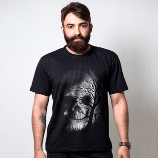 CAMISETA PRETA - SMOKE SKULL