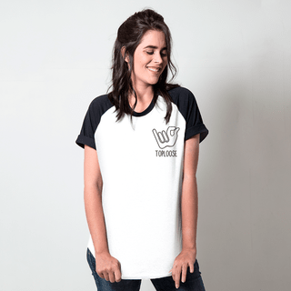 CAMISETA RAGLAN BRANCA - TOPLOOSE