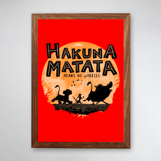 PÔSTER COM MOLDURA - HAKUNA MATATA