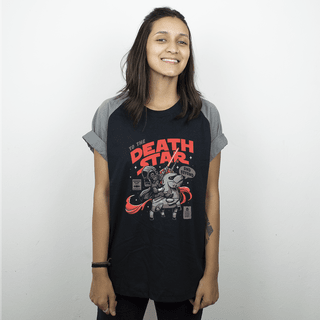 CAMISETA RAGLAN PRETA - DEATH STAR