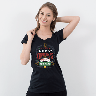 CAMISETA PRETA - FRIENDS XMAS