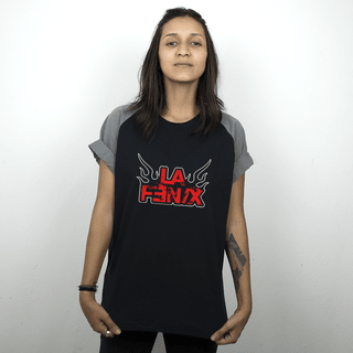 CAMISETA RAGLAN PRETA - LA FÊNIX