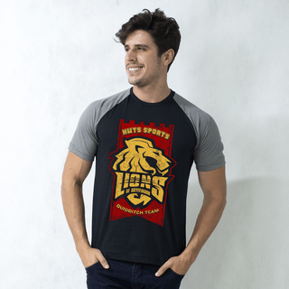 CAMISETA RAGLAN PRETA - LIONS