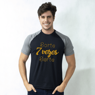 CAMISETA RAGLAN PRETA - SORTE