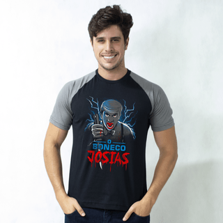 CAMISETA RAGLAN PRETA - BONECO JOSIAS