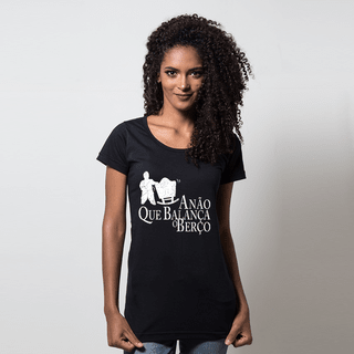 CAMISETA PRETA - ANÃO QUE BALANÇA O BERÇO