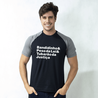 CAMISETA RAGLAN PRETA - BANDINDINHO