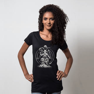 CAMISETA PRETA - BAPHOMET DA QUEBRADA BRANCO