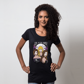 CAMISETA PRETA - GIRLS IN THE HALLOWEEN