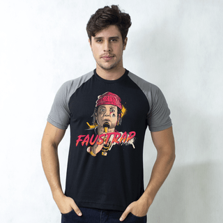 CAMISETA RAGLAN PRETA - FAUSTRAP