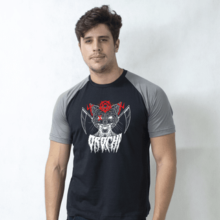 CAMISETA RAGLAN PRETA - COMA LIXO