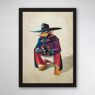 PÔSTER COM MOLDURA - DARKWING DUCK