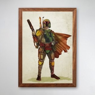 PÔSTER COM MOLDURA - BOBA FETT