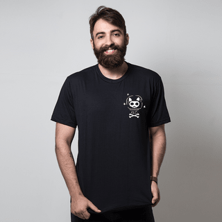 CAMISETA PRETA - GATO ASTRONAUTA