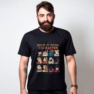 CAMISETA PRETA - SELECT YOUR CHARACTER