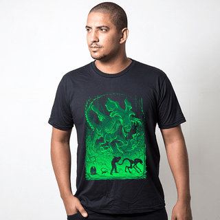 CAMISETA PRETA - EVOLUÇÃO ALIEN