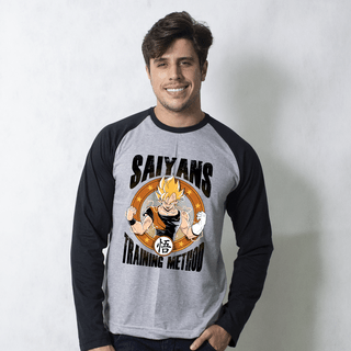 MANGA LONGA RAGLAN CINZA - TRAINING METHOD