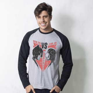 MANGA LONGA RAGLAN CINZA - DOLLAR BATTLE