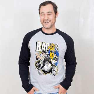 MANGA LONGA RAGLAN CINZA - BADASS