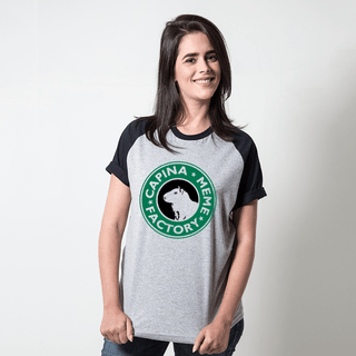 CAMISETA RAGLAN CINZA - CAFÉ CAPINA