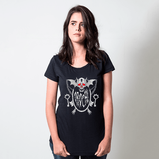 CAMISETA PRETA - SKULL OROCHI BRANCO