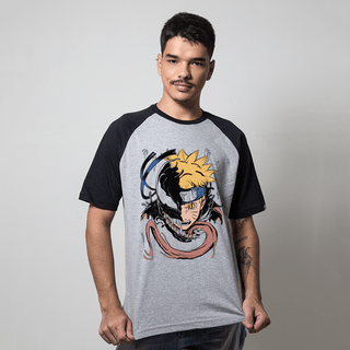 CAMISETA RAGLAN CINZA - VENOM NINJA