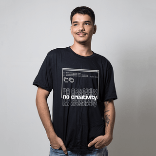 CAMISETA PRETA - NO CREATIVITY