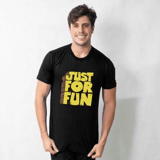 CAMISETA PRETA - JUST FOR FUN