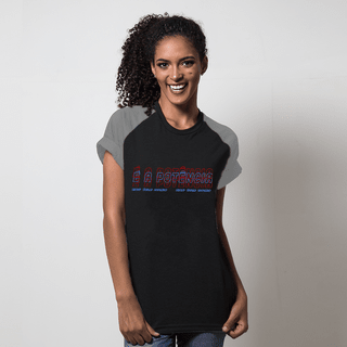 CAMISETA RAGLAN PRETA - É A POTÊNCIA