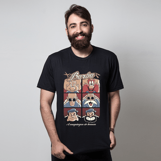 CAMISETA PRETA - BARBAS